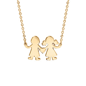 Collier en vermeil passive garcon/fille 40+4cm